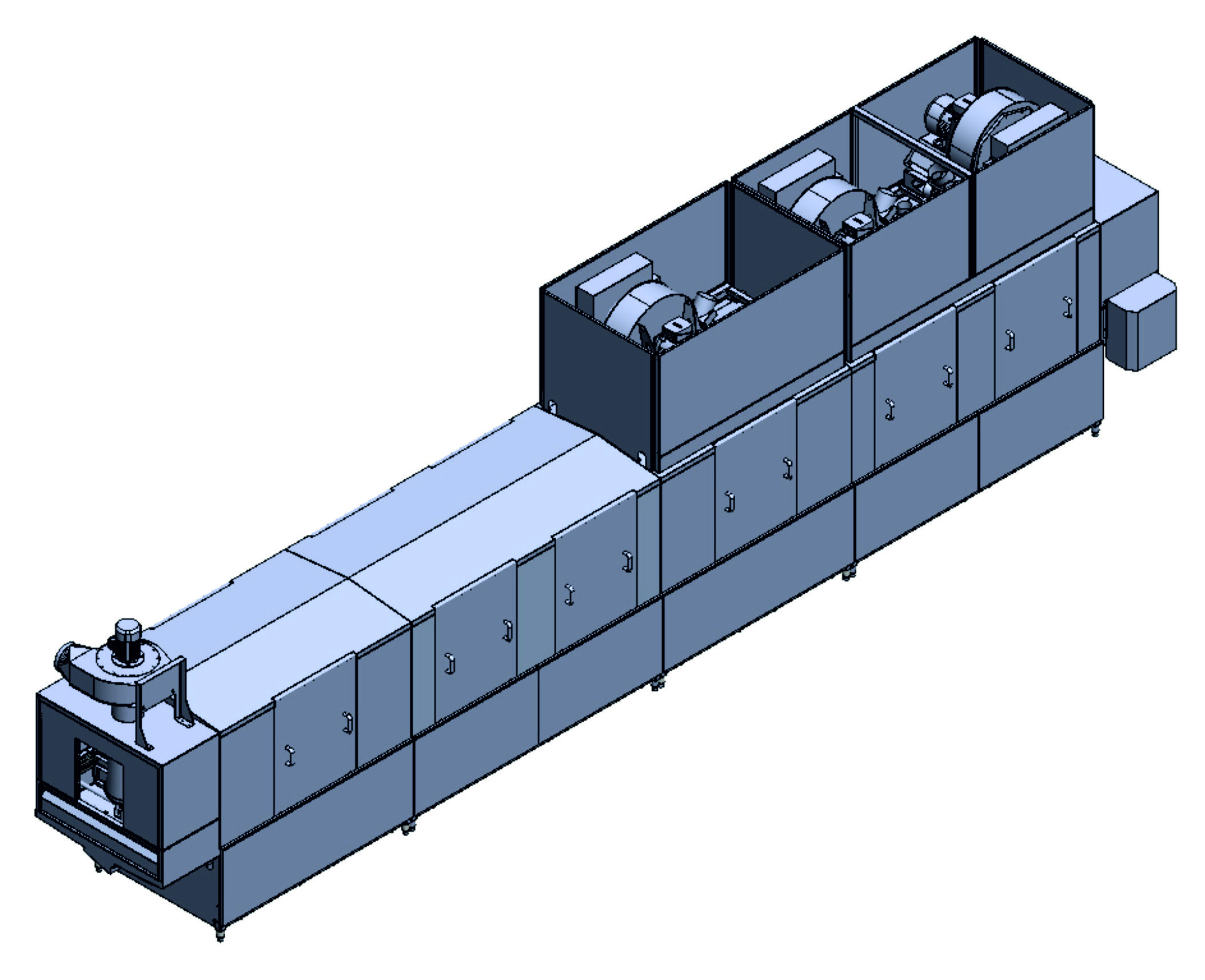 3D render of an industrial Cleanline 400 machine.