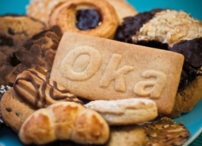 An assortment of biscuits created with OKA machinery.