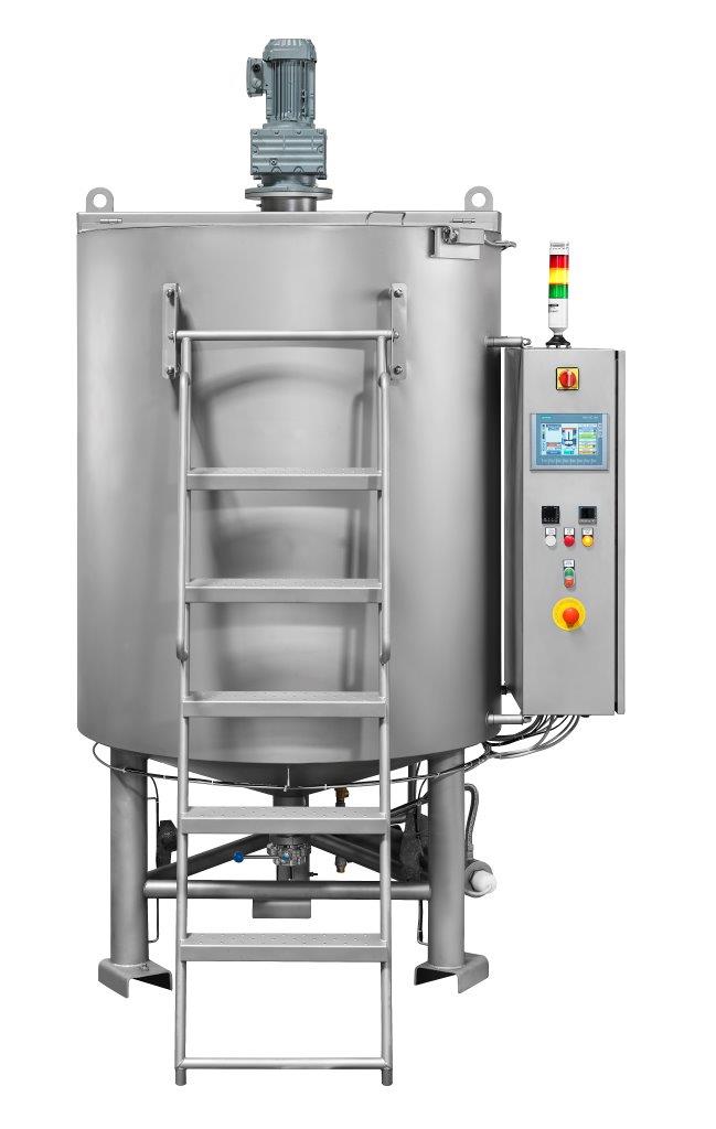 Image of an industrial mixing tank. 