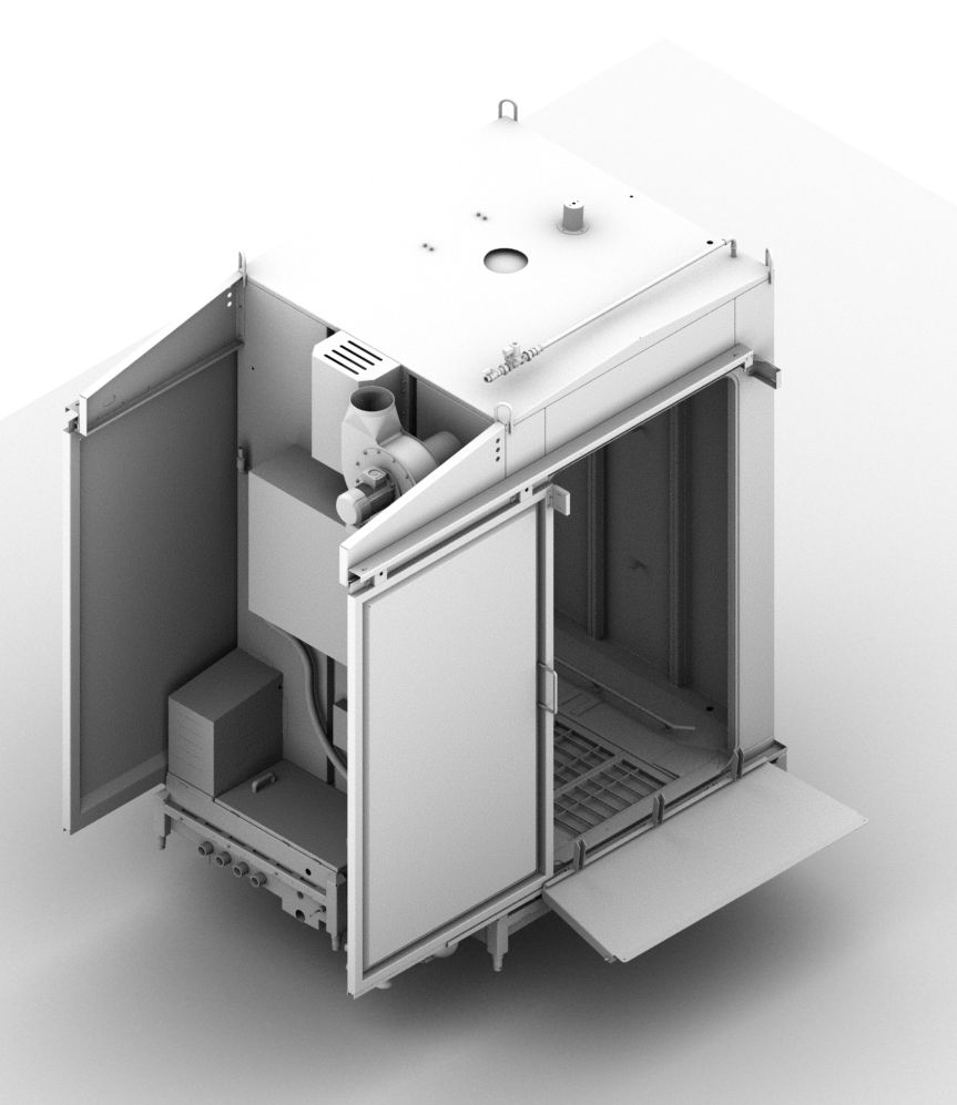 Image of an industrial mobile mass trolley.