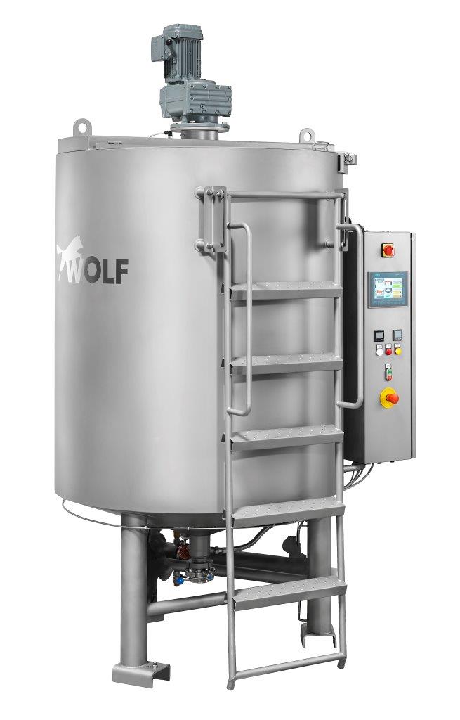 Image of an industrial WOLF chocolate melting tank.